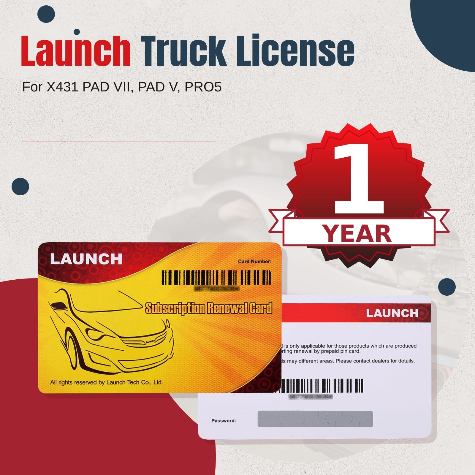 24101417289641353734 One Year Online Activation for Launch X431 Heavy Duty Trucks Software License Only 24V Commercial Trucks for X431 PAD V/ PAD VII and PRO5 Smartlink - Image 1