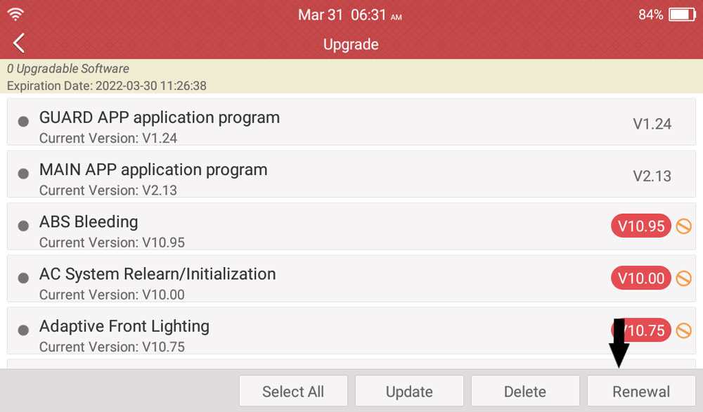Update Launch CRP919E CRP919X via Renew Card 2