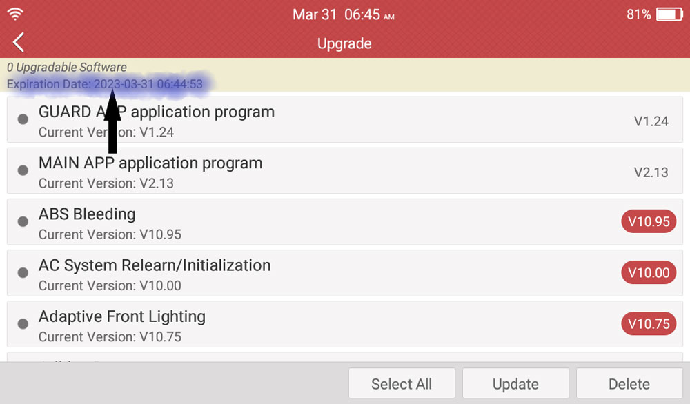 Update Launch CRP919E CRP919X via Renew Card 6